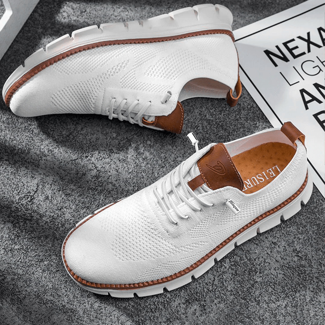 Leren herenschoenen veganistisch comfort ondersteunend ademend casual zakelijk dagelijks stijlvol duurzaam | Sulvida