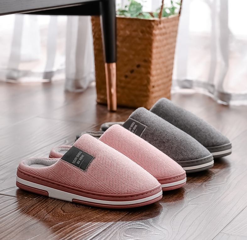 Heren Pantoffels met Antislip Zool en Dikke Pluche Voering – Instap Slippers Bruin Lichtgrijs Rood Roze – Warme Comfortabele Schoenen Maat 36-45 | Sulvida