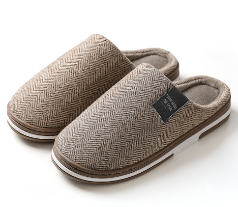 Heren Pantoffels met Antislip Zool en Dikke Pluche Voering – Instap Slippers Bruin Lichtgrijs Rood Roze – Warme Comfortabele Schoenen Maat 36-45 | Sulvida