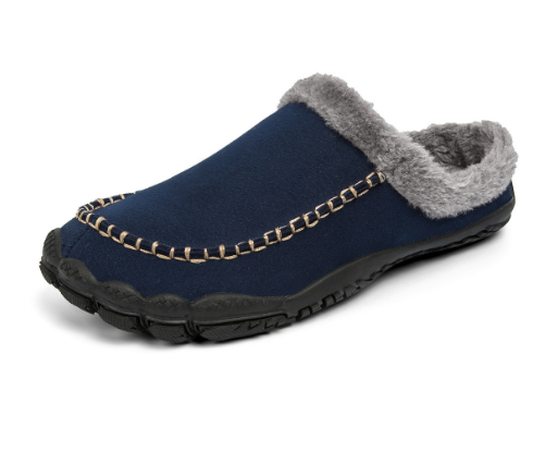 Heren Pantoffels Donkerbruin met Warme Pluche Voering en Antislip Zool voor Comfort Binnenshuis | Sulvida