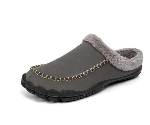 Heren Pantoffels Donkerbruin met Warme Pluche Voering en Antislip Zool voor Comfort Binnenshuis | Sulvida