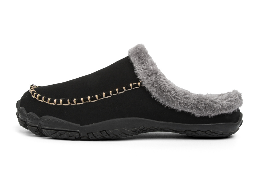 Heren Pantoffels Donkerbruin met Warme Pluche Voering en Antislip Zool voor Comfort Binnenshuis | Sulvida