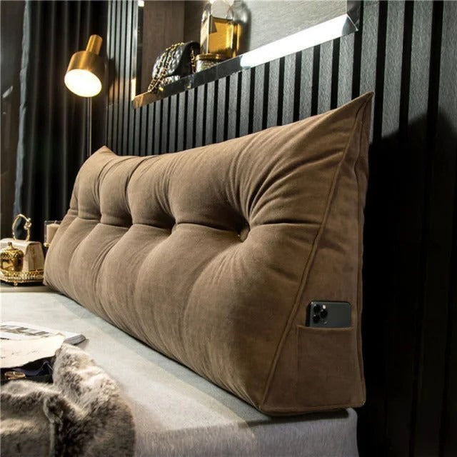 Ergonomisch Hoofdbordkussen Katoen-Schuim Comfort Rugsteun Bed Lezen Ontspannen Relaxen Slaapkamer Zacht | Sulvida