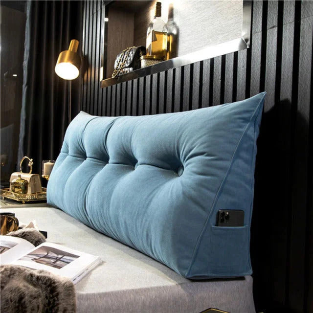 Ergonomisch Hoofdbordkussen Katoen-Schuim Comfort Rugsteun Bed Lezen Ontspannen Relaxen Slaapkamer Zacht | Sulvida