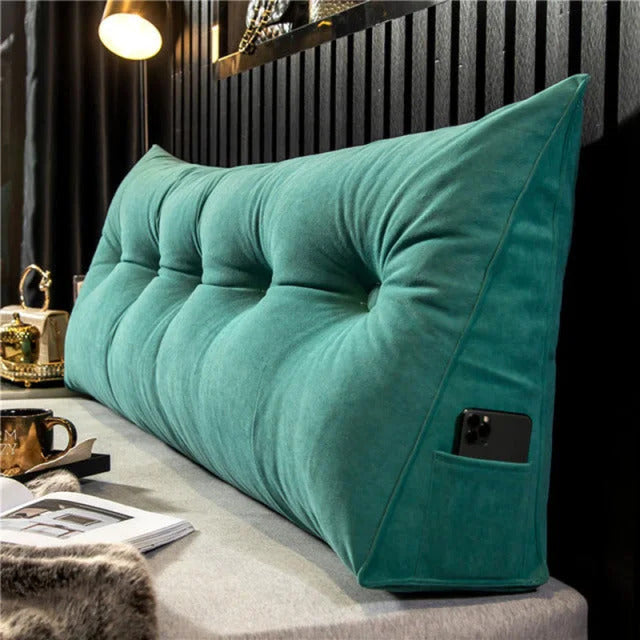 Ergonomisch Hoofdbordkussen Katoen-Schuim Comfort Rugsteun Bed Lezen Ontspannen Relaxen Slaapkamer Zacht | Sulvida