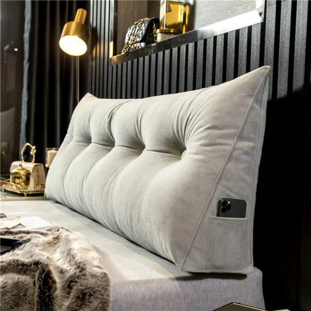 Ergonomisch Hoofdbordkussen Katoen-Schuim Comfort Rugsteun Bed Lezen Ontspannen Relaxen Slaapkamer Zacht | Sulvida