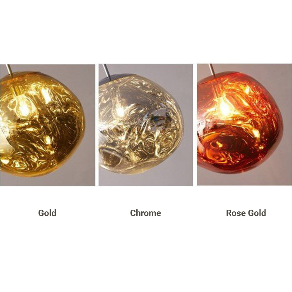 Glazen Bol Hanglamp Set 3 6 8 Lampen Goud Chroom Roségoud Eetkamer Woonkamer Modern Design E27 LED Sfeerverlichting | Sulvida
