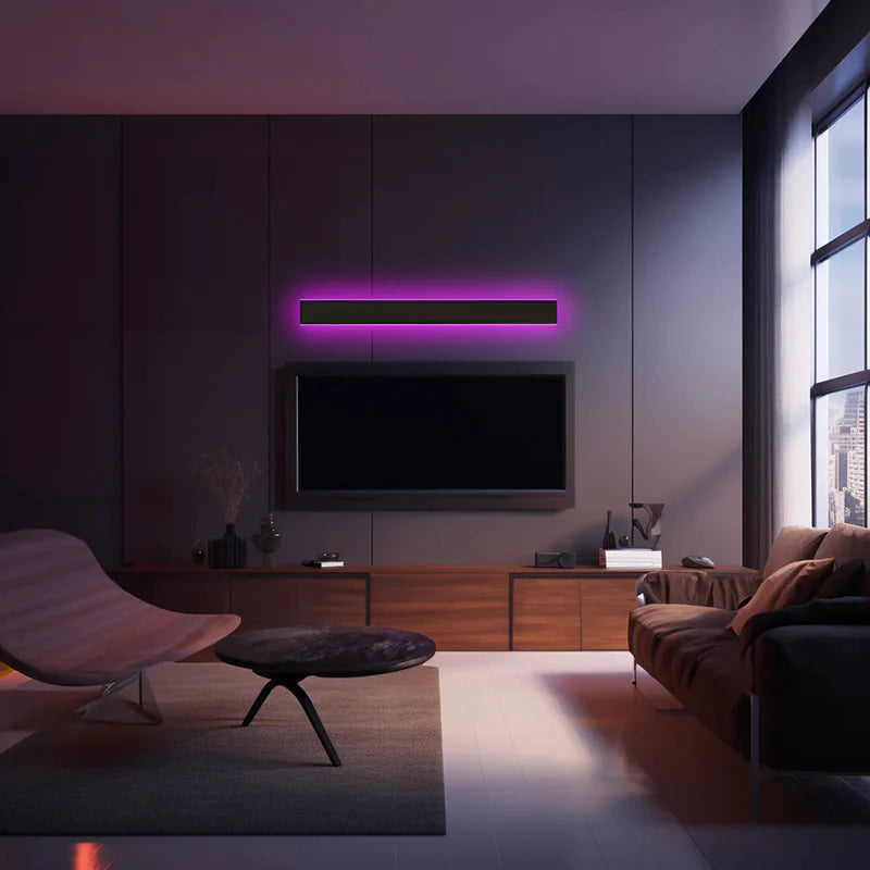 Lineaire buitenwandlamp LED IP65 waterdicht zwart metaal acryl tuinverlichting moderne gevelverlichting | Sulvida