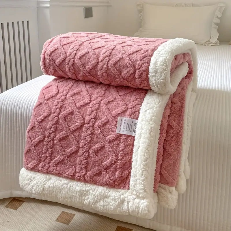 Sherpa Plaid Antraciet Luxe Teddy Fleece Deken Zacht Warm Pluche Woonkamer Slaapbank Reversible Comfortabel | Sulvida