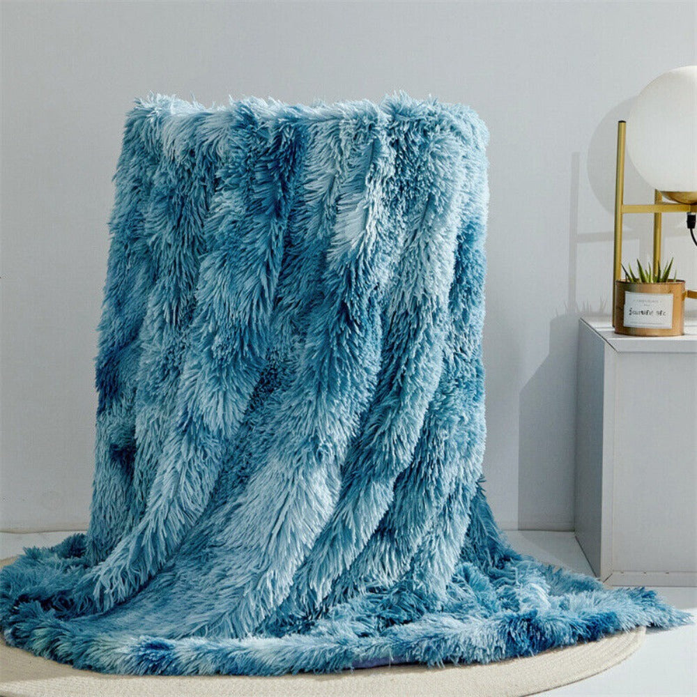 Imitatiebont Plaid Dubbelzijdig Luxe Fleece Deken Bank Bed Decoratief Zacht Wollig Warm Herfst Winter Woonkamer | Sulvida