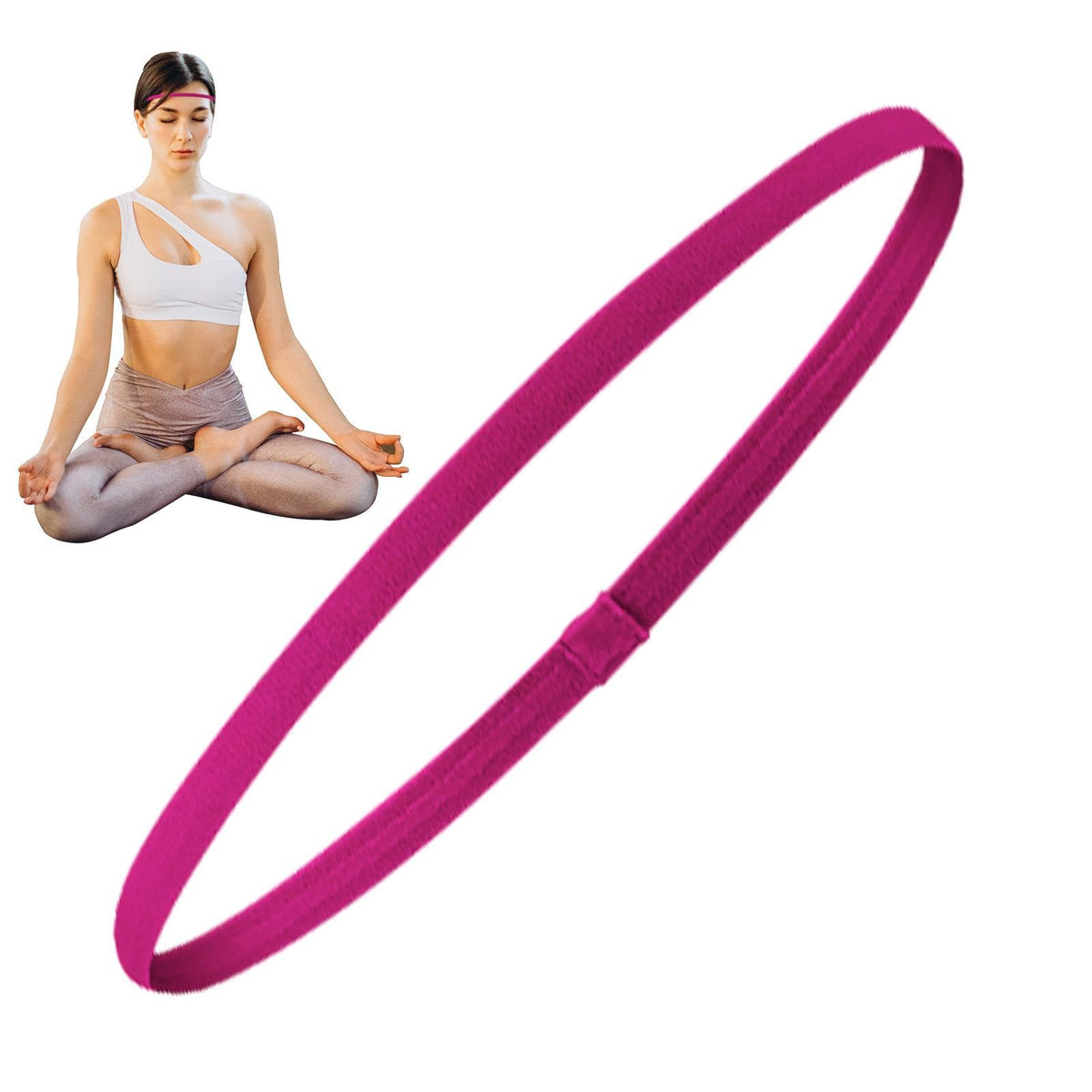 Elastische Sporthaarbanden Set 4 Stuks Antislip Stretch Fitness Haarbanden Dames Training Yoga Hardlopen | Sulvida