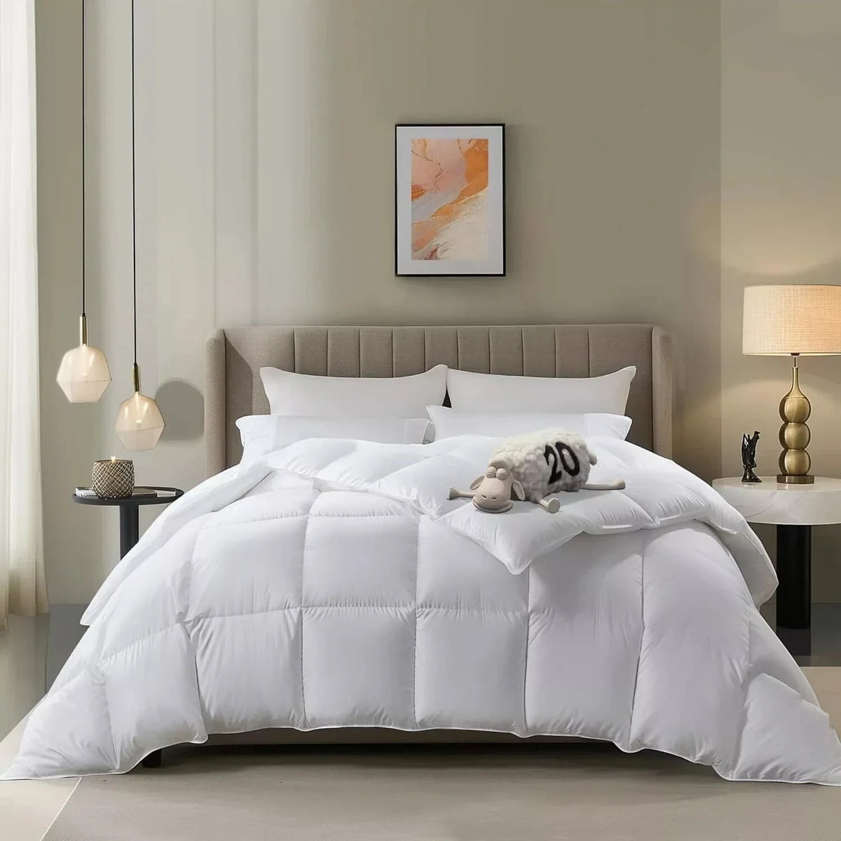 Ganzendons Dekbed Licht en Ademend 95% Vulling voor Alle Seizoenen Eenpersoons Tweepersoons Luxe Comfort | Sulvida