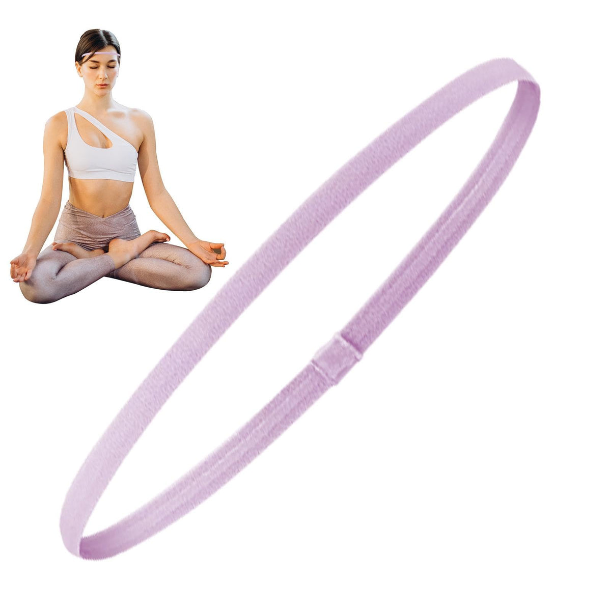 Elastische Sporthaarbanden Set 4 Stuks Antislip Stretch Fitness Haarbanden Dames Training Yoga Hardlopen | Sulvida