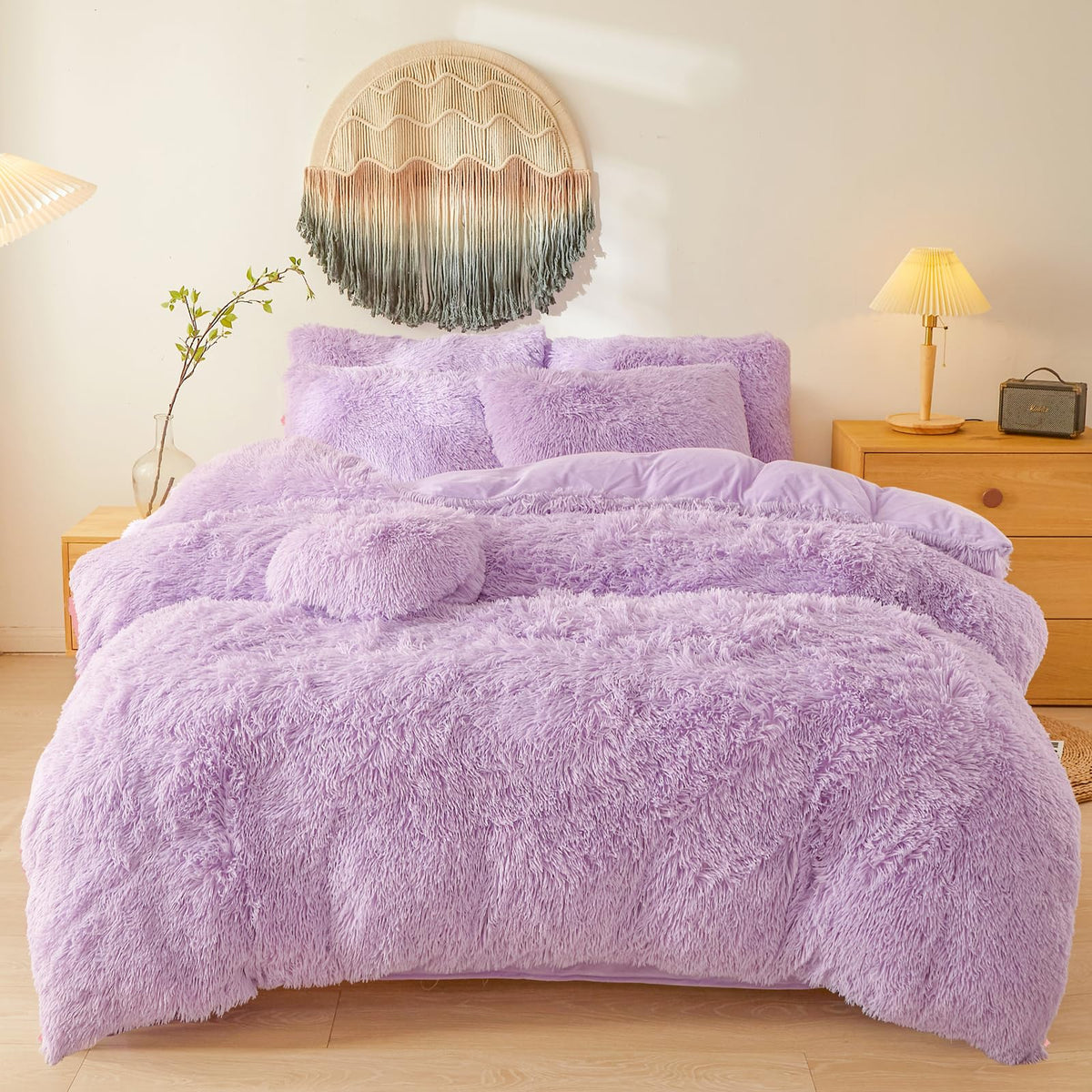 Fluweelzacht Omkeerbaar Dekbedovertrek Set van 4 Luxe Teddy Fleece Beddengoed Winter Warm Tweezijdig | Sulvida
