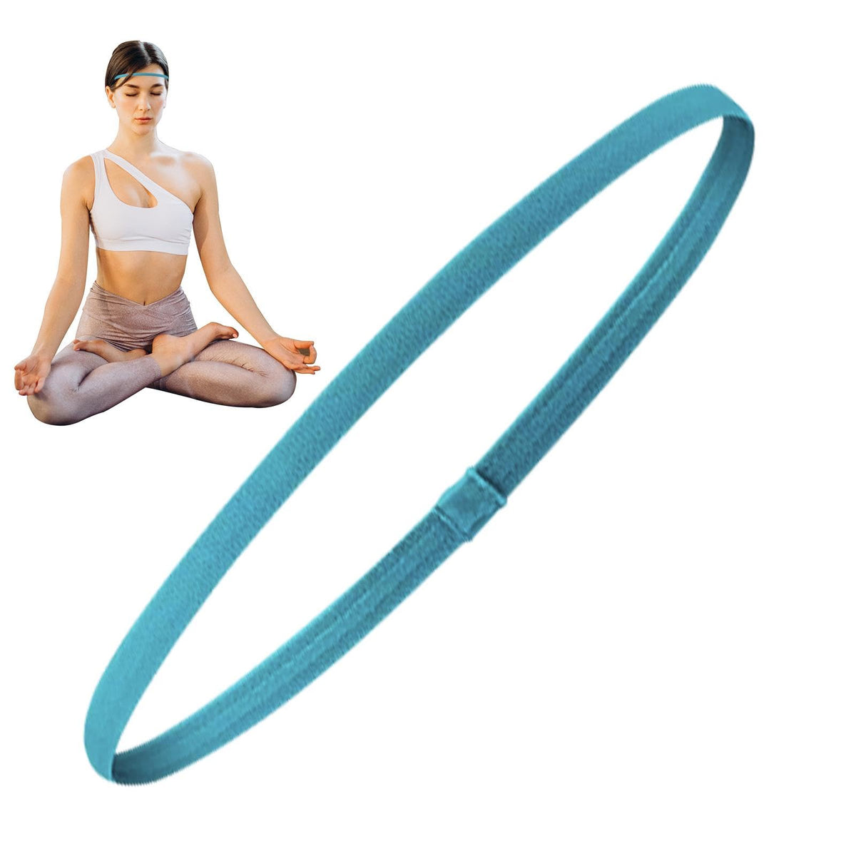 Elastische Sporthaarbanden Set 4 Stuks Antislip Stretch Fitness Haarbanden Dames Training Yoga Hardlopen | Sulvida