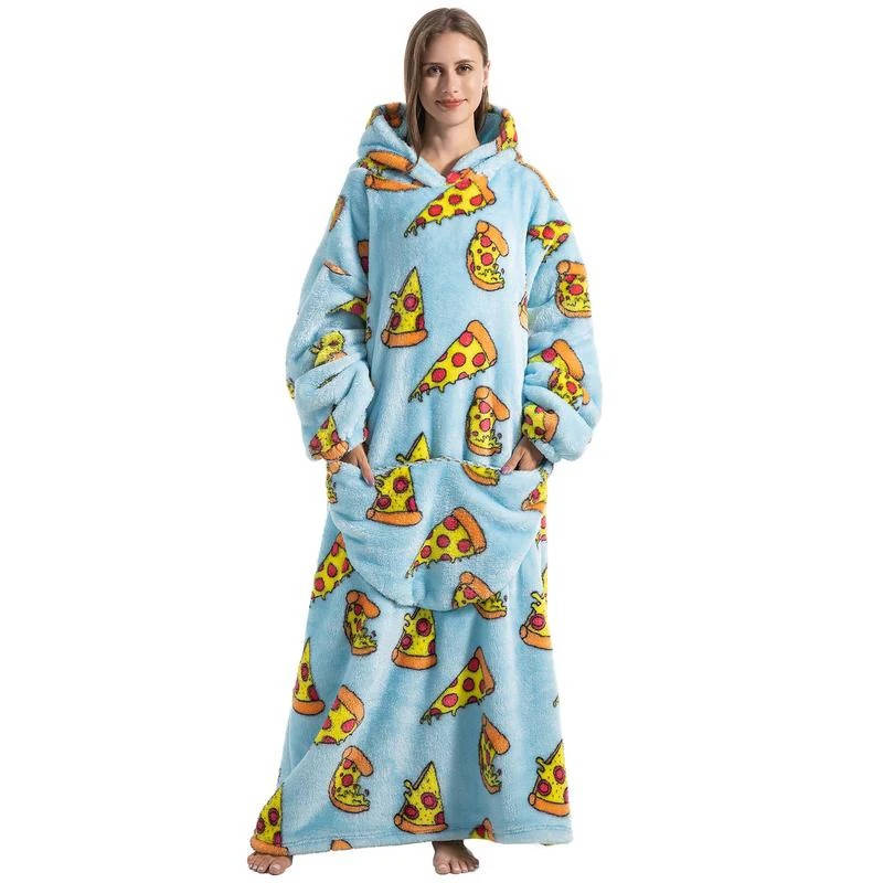 Deken met Mouwen en Capuchon – Oversized Draagbare Plaid – Fleece en Sherpa – Extra Warm en Comfortabel | Sulvida