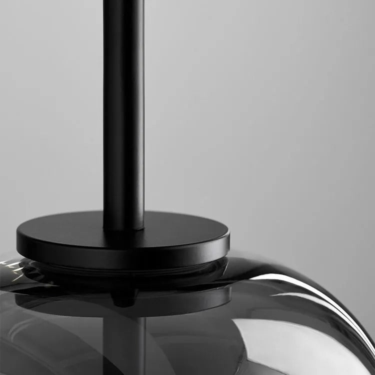 Rookgrijze glazen hanglamp met dimfunctie voor woonkamer eetkamer en slaapkamer industriële sfeerverlichting | Sulvida