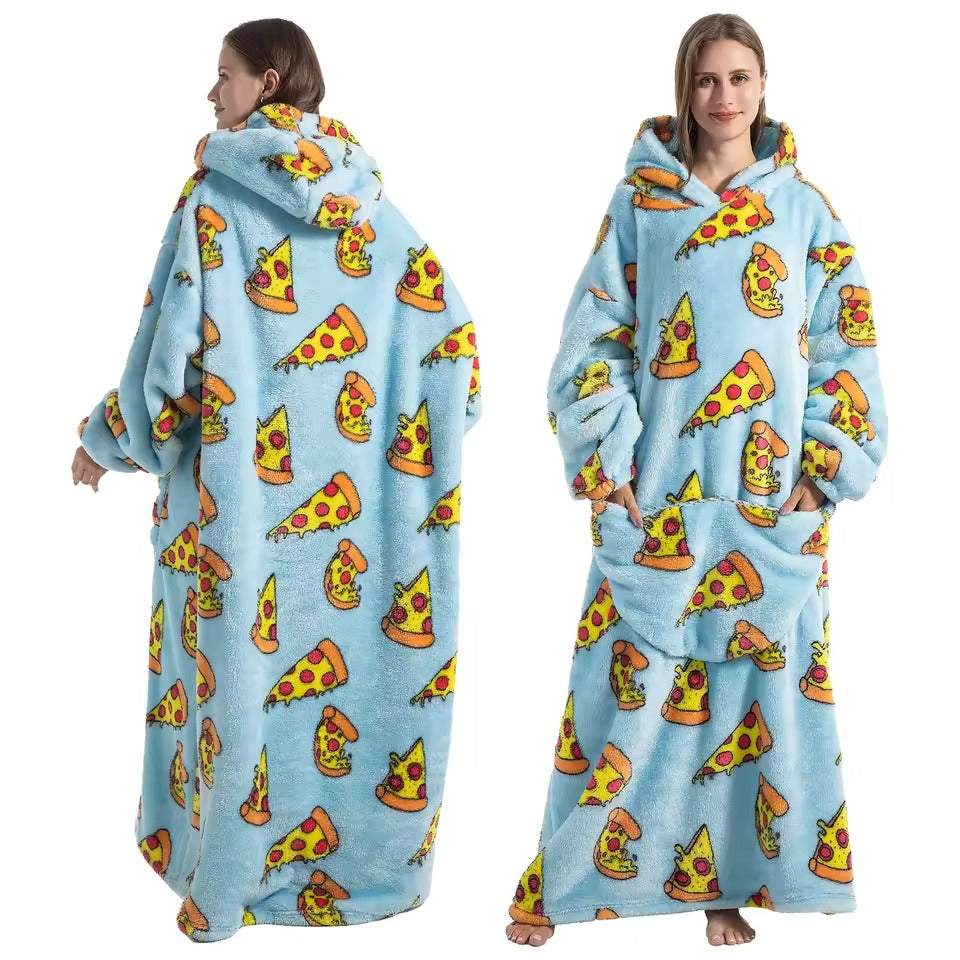 Deken met Mouwen en Capuchon – Oversized Draagbare Plaid – Fleece en Sherpa – Extra Warm en Comfortabel | Sulvida