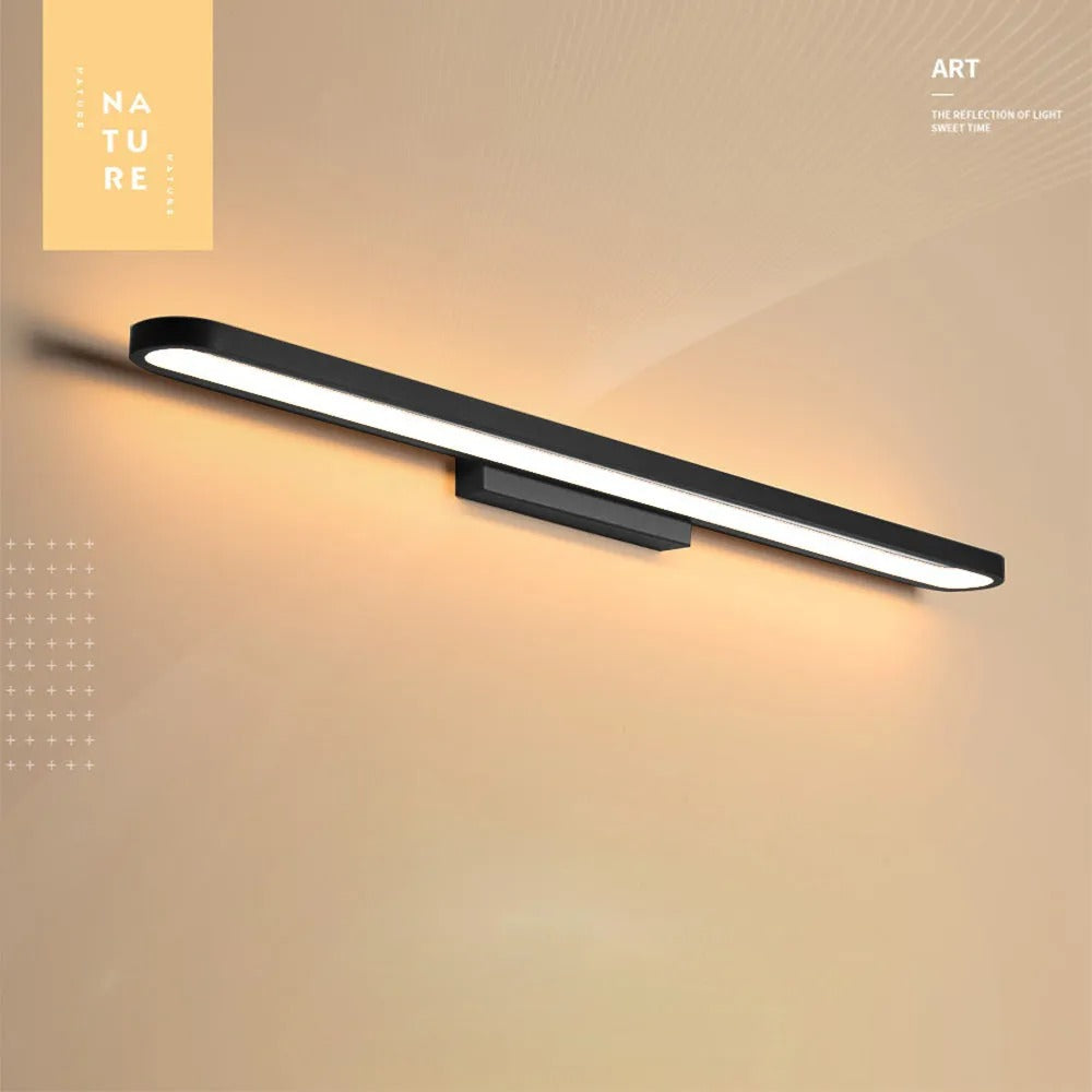 Gebogen Wandlamp Zwart Koffie Metaal Spiegelverlichting Badkamer Slaapkamer Modern Design LED Wandverlichting | Sulvida
