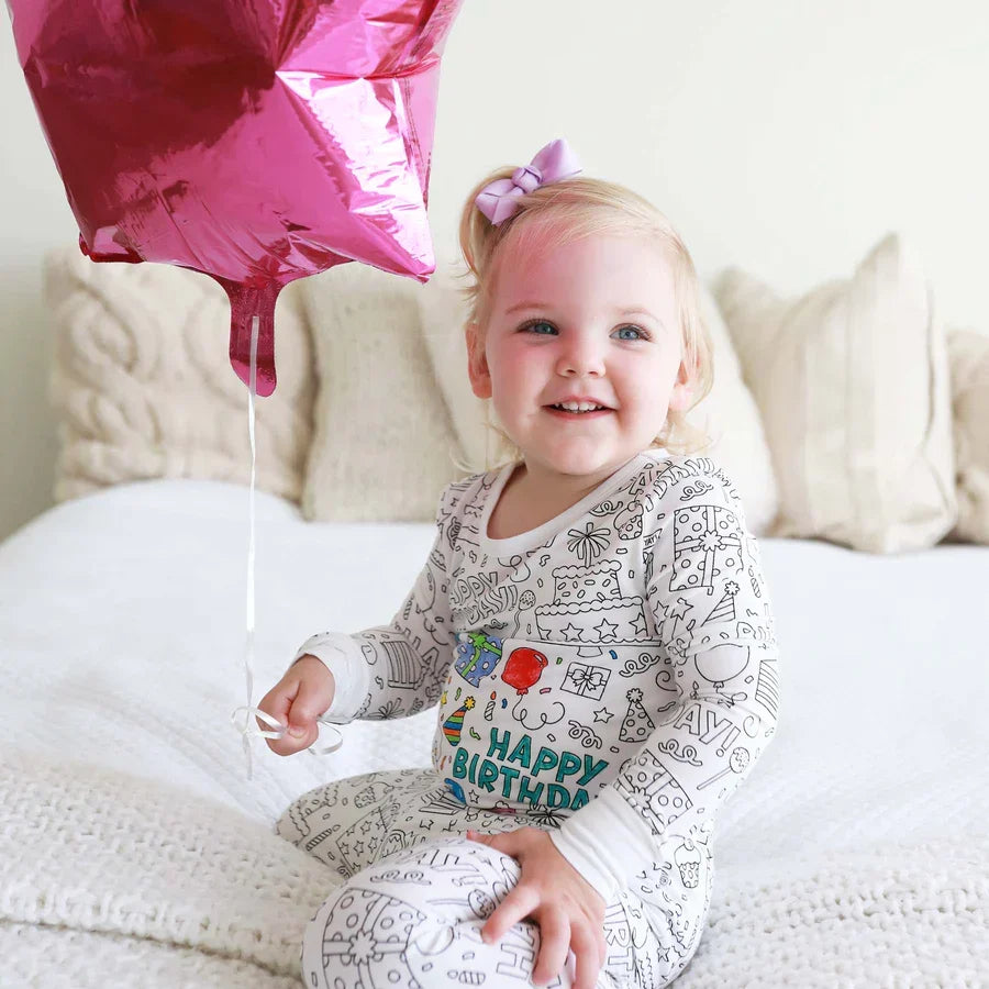 Inkleurbare Kinderpyjama met 12 Textielstiften Creatief Speelgoed Herbruikbaar Wasbaar Slaapkleding DIY Activiteit | Sulvida