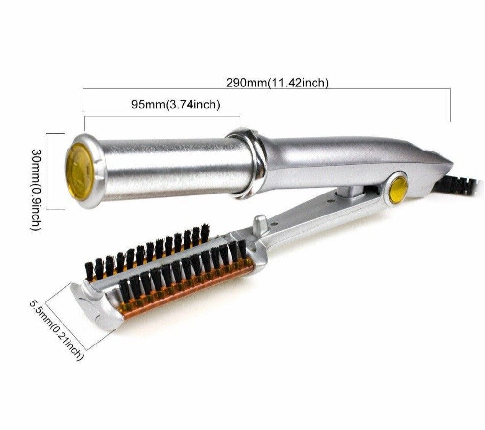 Roterende Hairstyler 2-in-1 Krultang Stijltang Toermalijn Keramisch Styling Ionische Borstels voor Krullen | Sulvida
