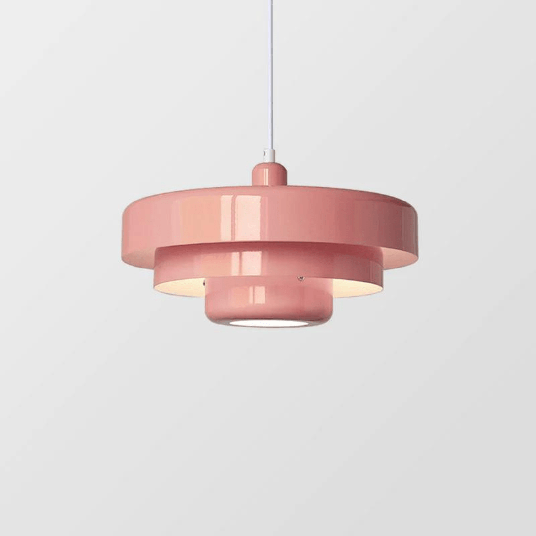 Hanglamp drieschijfs metaal pastelkleur eetkamer woonkamer modern design E27 fitting 35 cm diameter sfeervol | Sulvida