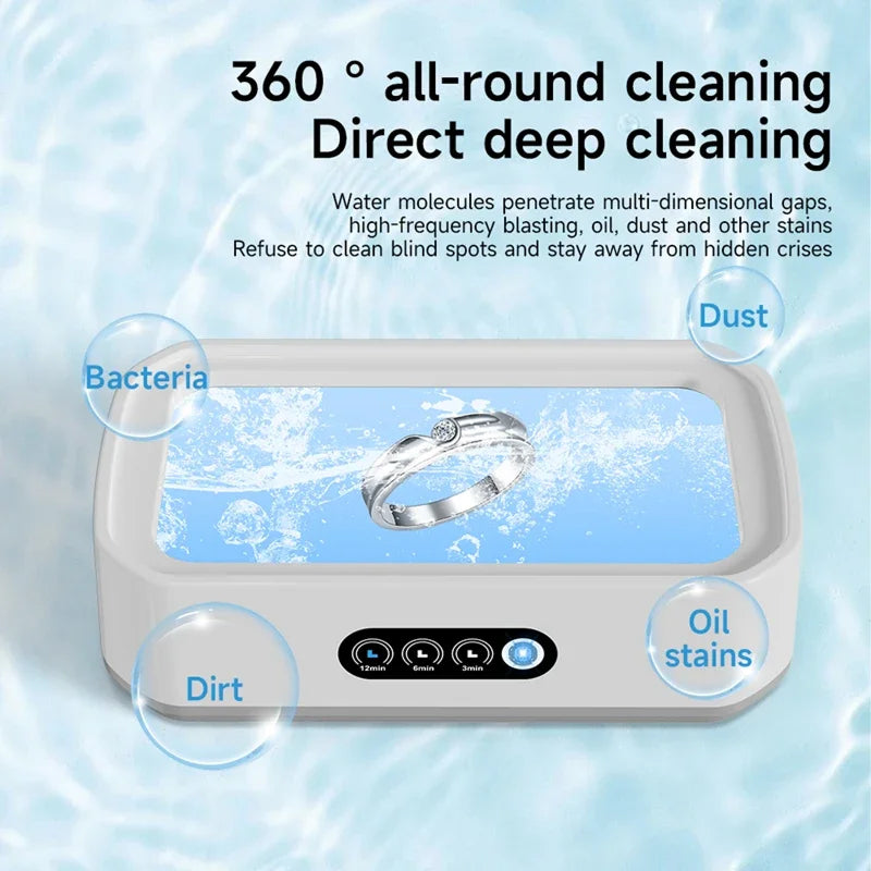 Ultrasone Sieradenreiniger 650ml 47kHz Professionele Trillingen Automatische Uitschakeling 3 Timers Thuisgebruik | Sulvida