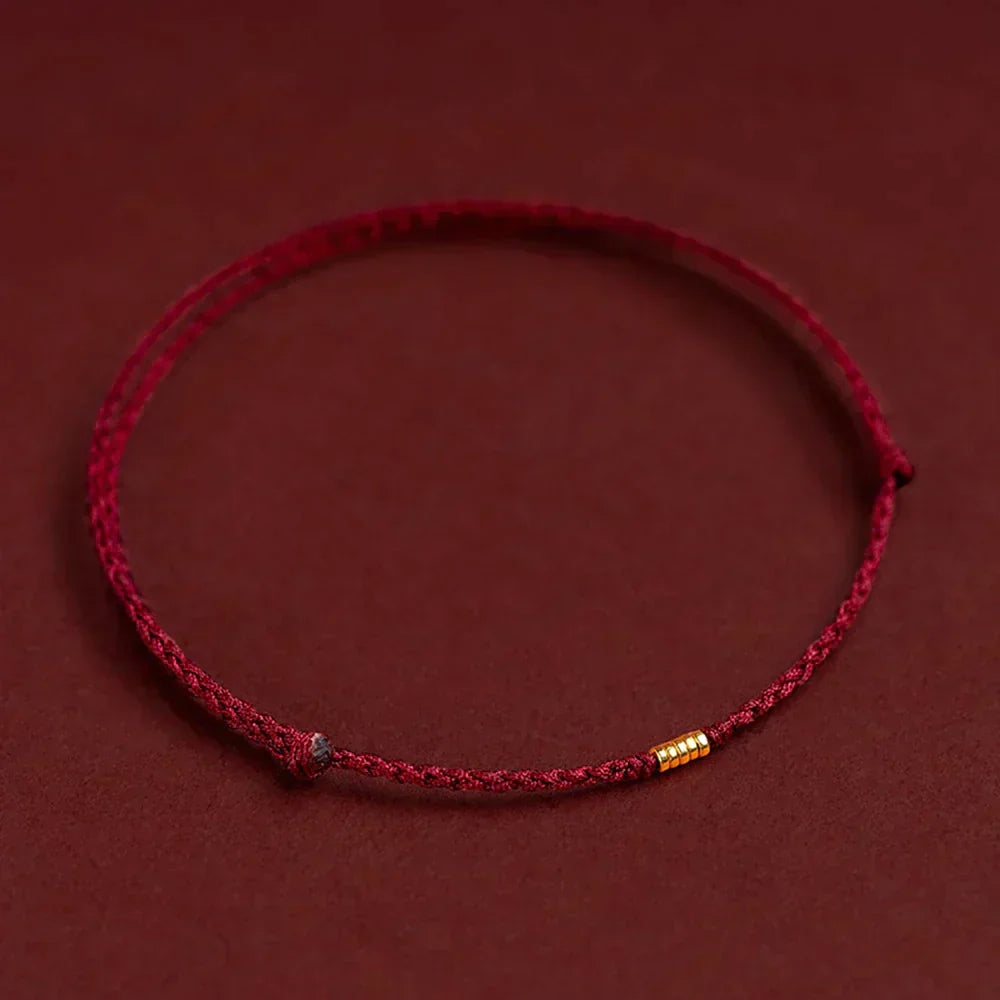 Spirituele Kralenarmband met Beschermingssymbool Rood Draad Verstelbaar Geluksarmband Handgemaakt Talisman | Sulvida