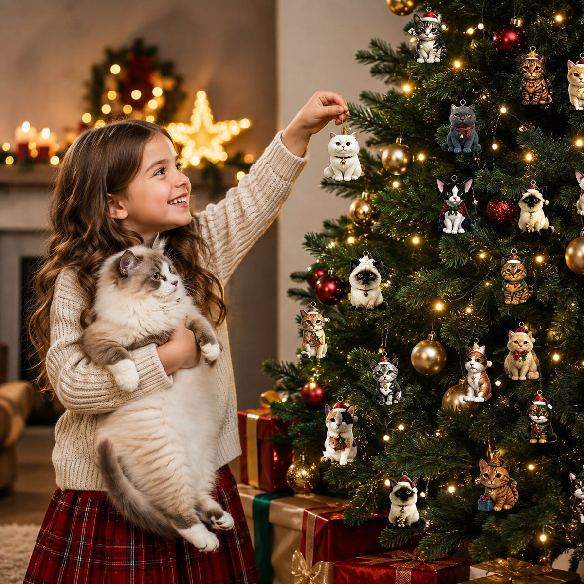 Kattenadvent Kalender 24 Kattenmotieven Kunststof Kerst Aftelkalender Decoratieve Katten Feestdagen Advent | Sulvida
