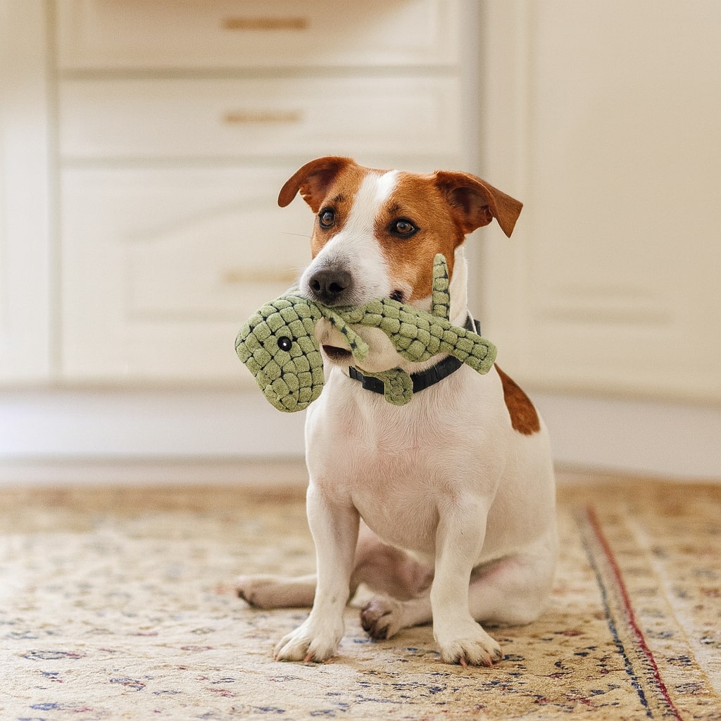 Pluche Dinosaurus Speelgoed – Robuust en Duurzaam voor Honden – Versterkte Naden en Veilig Materiaal – Stimuleert Kauwgedrag en Tandhygiëne – 35 cm | Sulvida