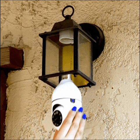 Slimme Beveiligingscamera in Gloeilampfitting WiFi 1080P 360° Panoramisch Infrarood Nachtzicht Bewegingsdetectie | Sulvida