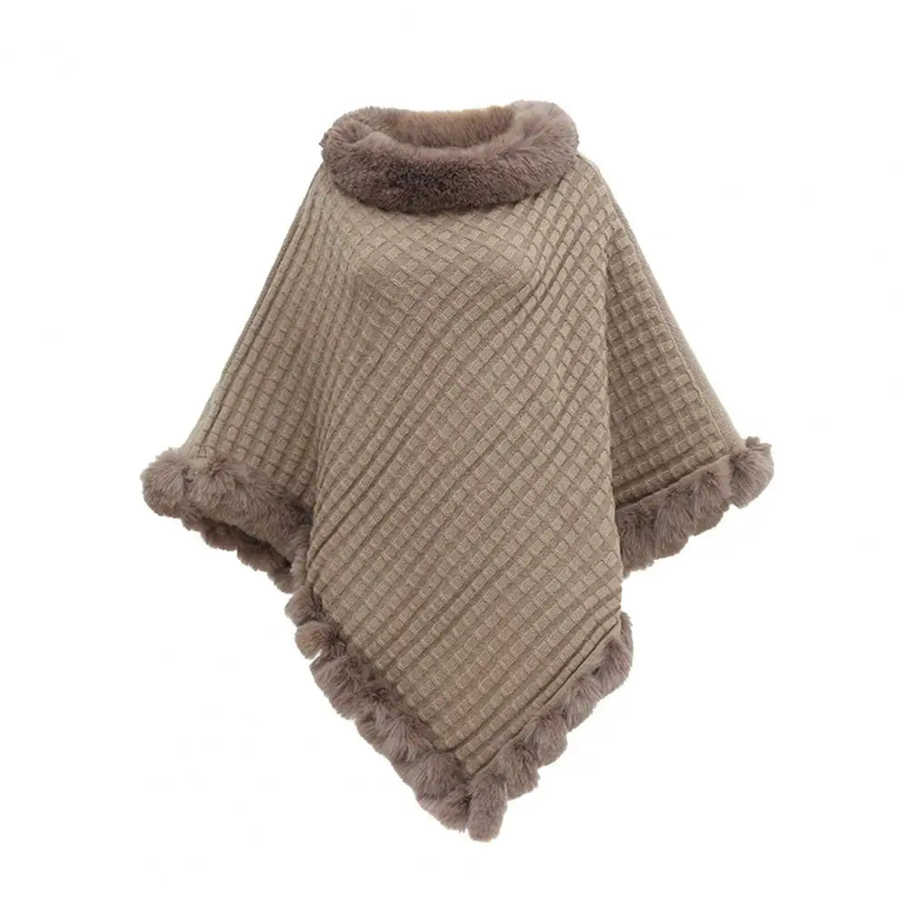 Nepbonten Omslagdoek voor Dames Elegante Winter Shawl met Losse Pasvorm Tijdloos Design Luxe Stola Warm | Sulvida