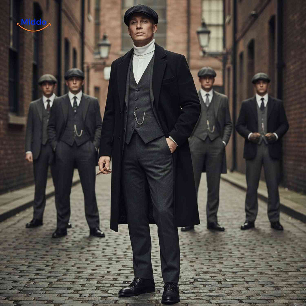 Wollen herenwintermantel klassiek Britse stijl lange woljas staande kraag herenjas elegante winterkleding | Sulvida