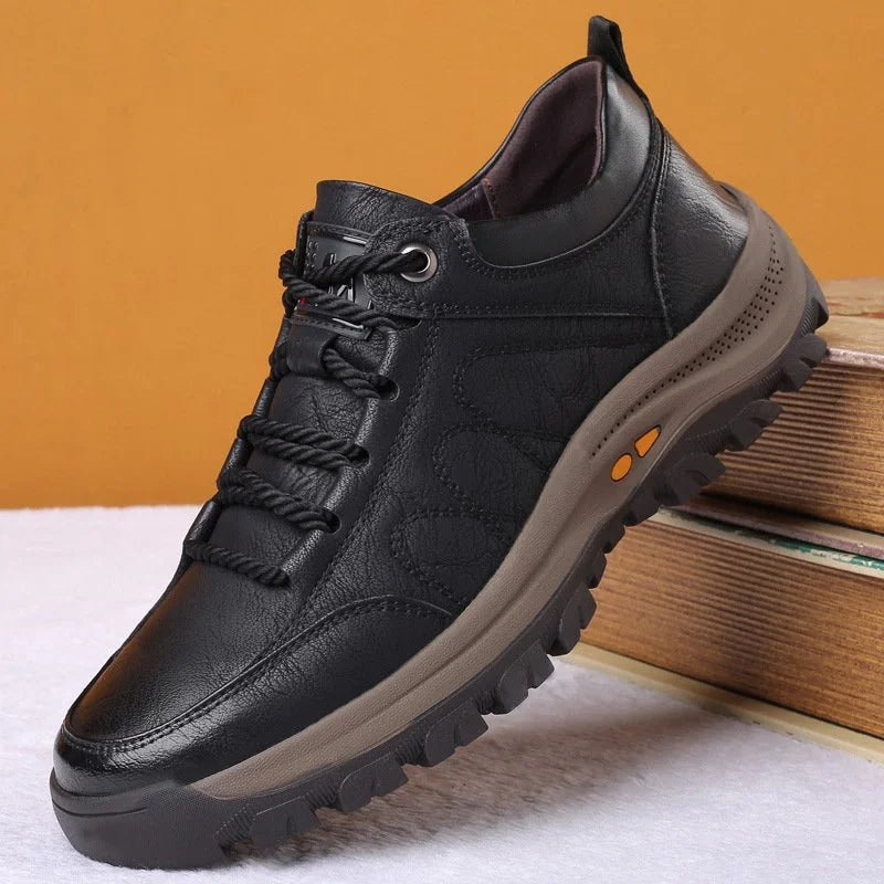 Waterdichte Orthopedische Leren Herenschoenen met Ergonomische Zool | Sulvida