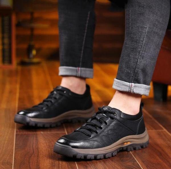 Waterdichte Orthopedische Leren Herenschoenen met Ergonomische Zool | Sulvida