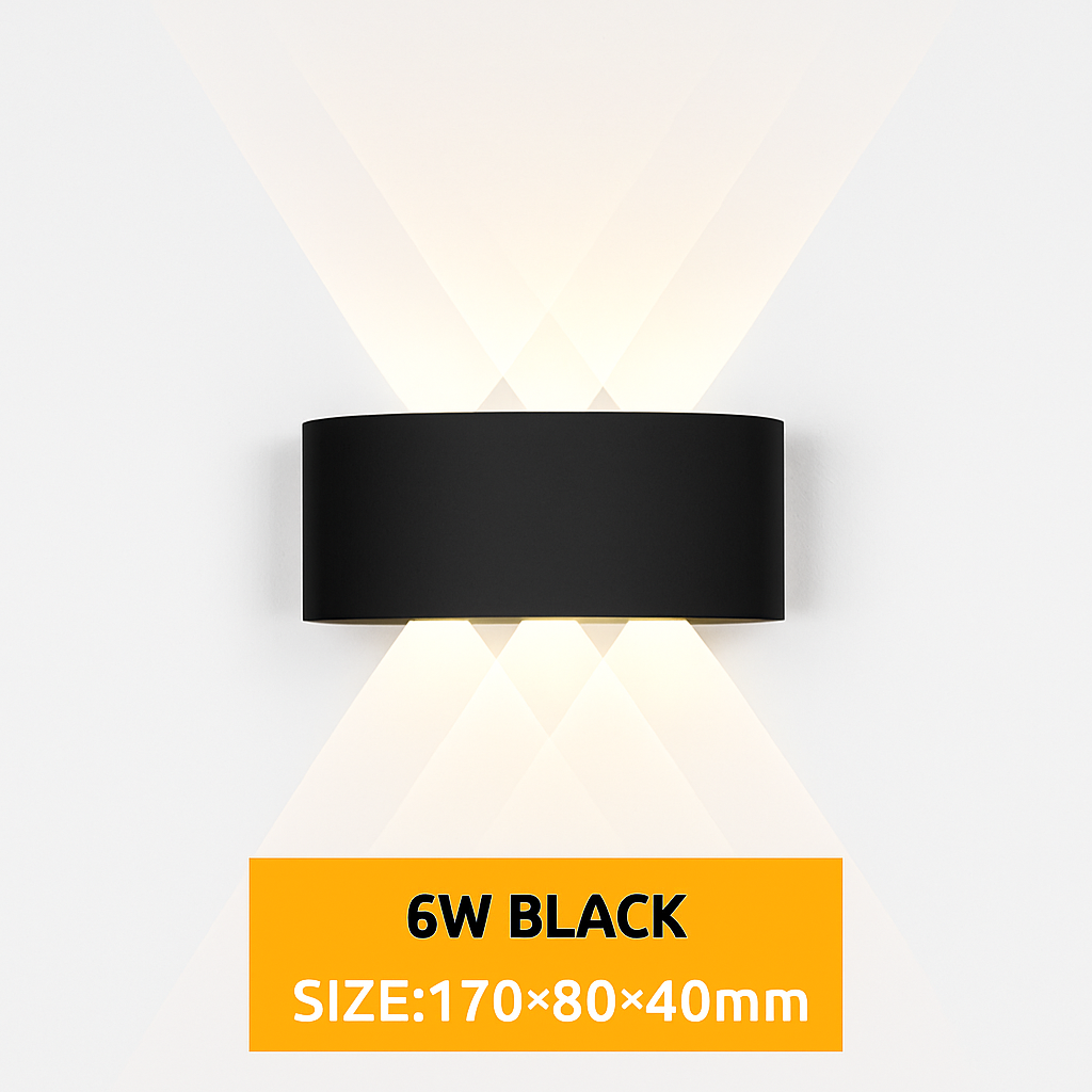 LED Wandlamp binnen buiten waterdicht IP65 aluminium 2W-12W zwart wit modern design vierkant sfeervol | Sulvida