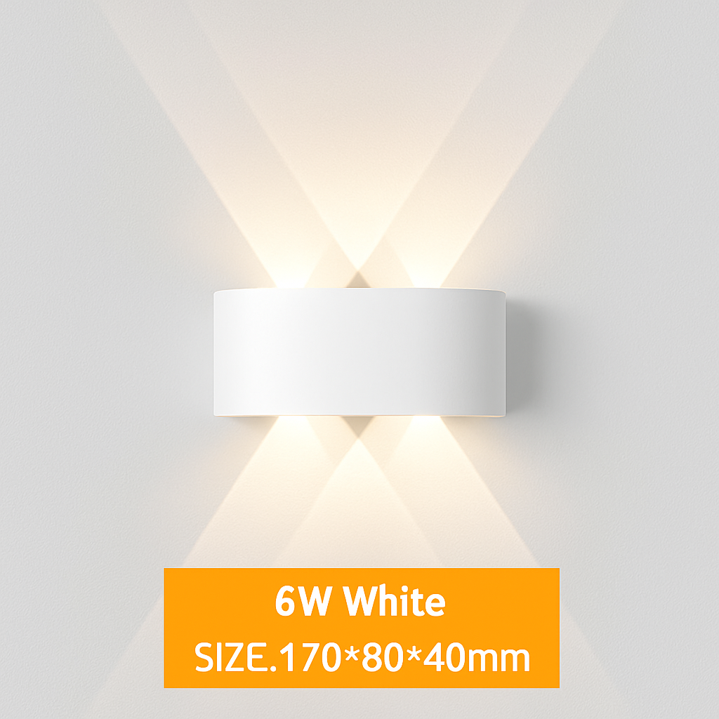 LED Wandlamp binnen buiten waterdicht IP65 aluminium 2W-12W zwart wit modern design vierkant sfeervol | Sulvida