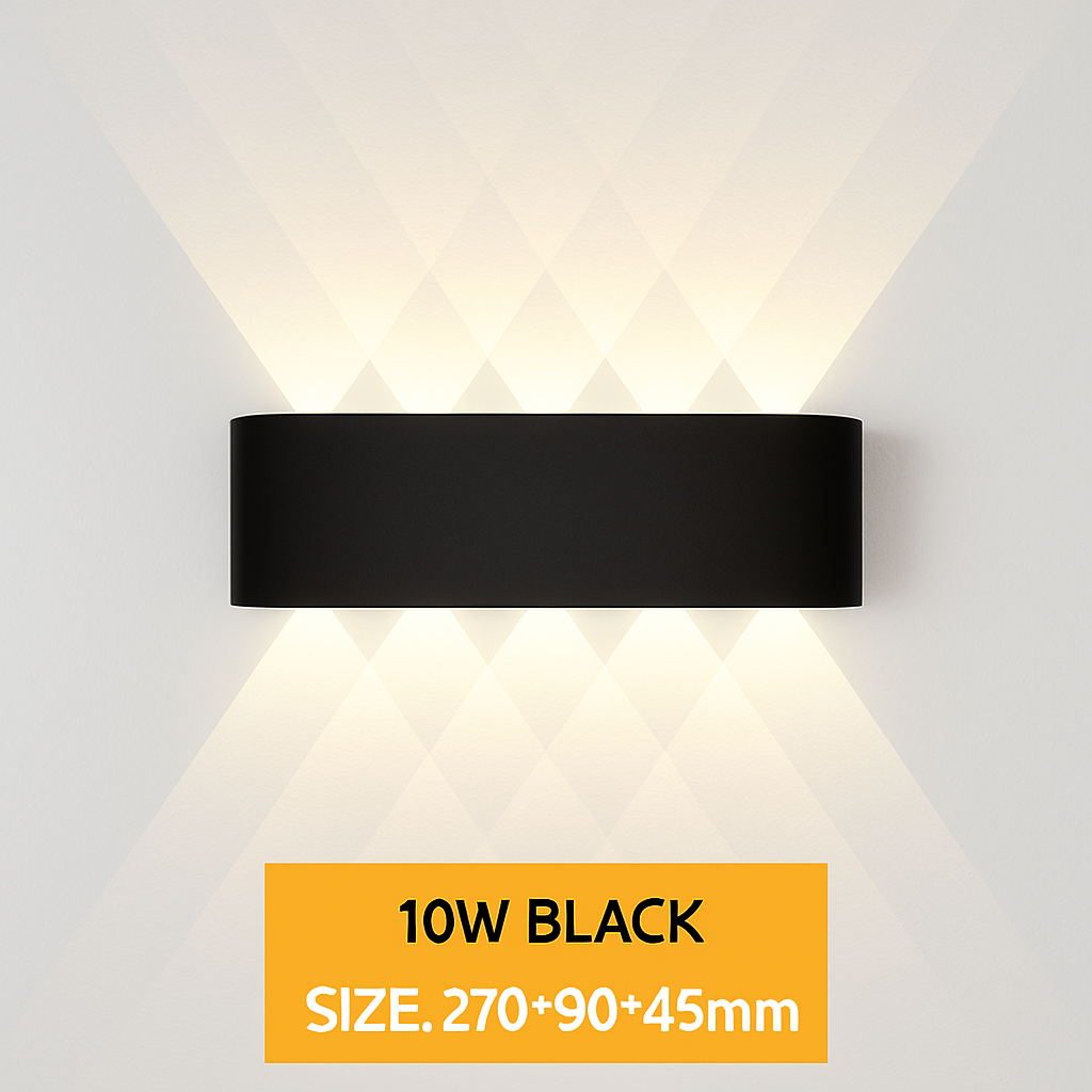 LED Wandlamp binnen buiten waterdicht IP65 aluminium 2W-12W zwart wit modern design vierkant sfeervol | Sulvida