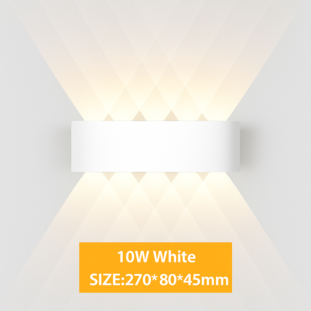 LED Wandlamp binnen buiten waterdicht IP65 aluminium 2W-12W zwart wit modern design vierkant sfeervol | Sulvida
