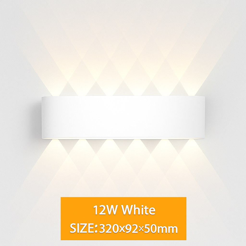 LED Wandlamp binnen buiten waterdicht IP65 aluminium 2W-12W zwart wit modern design vierkant sfeervol | Sulvida