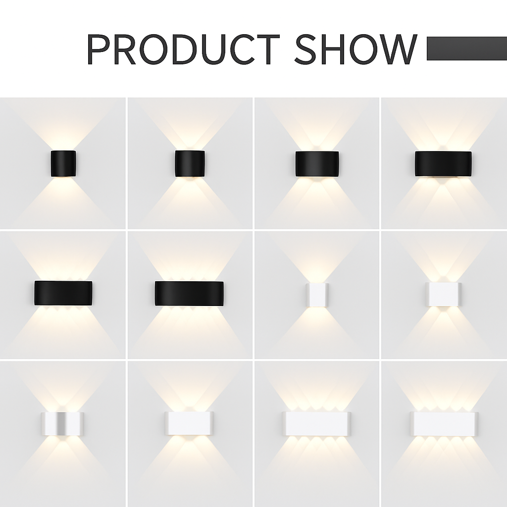 LED Wandlamp binnen buiten waterdicht IP65 aluminium 2W-12W zwart wit modern design vierkant sfeervol | Sulvida