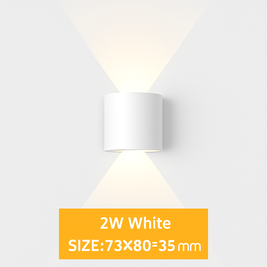 LED Wandlamp binnen buiten waterdicht IP65 aluminium 2W-12W zwart wit modern design vierkant sfeervol | Sulvida