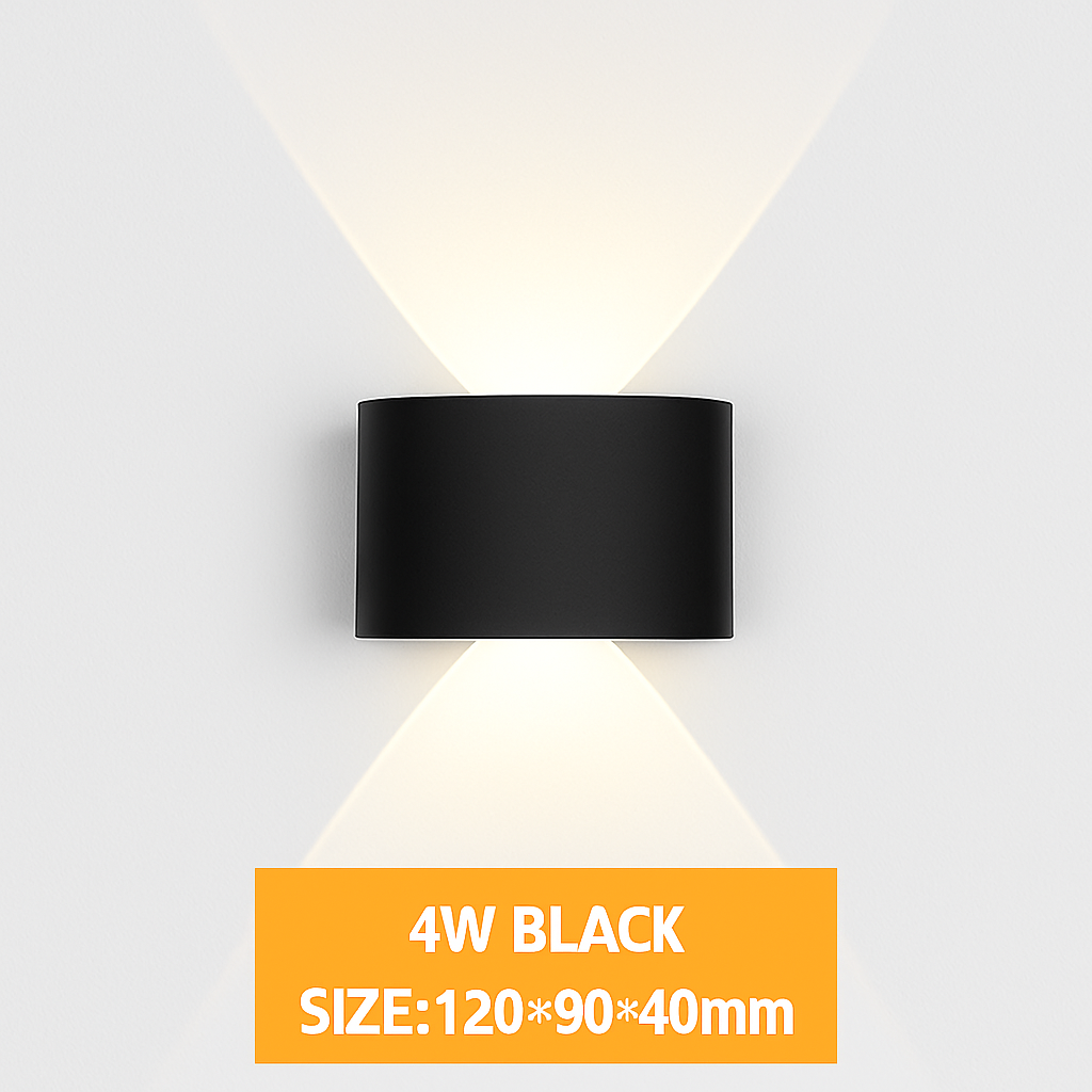 LED Wandlamp binnen buiten waterdicht IP65 aluminium 2W-12W zwart wit modern design vierkant sfeervol | Sulvida