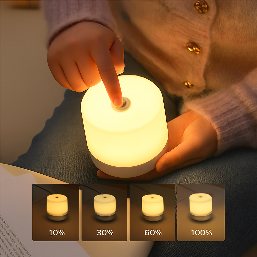 LED Tafellamp met Touchbediening USB 3 Standen Dimbaar Leeslamp Sfeerlicht Nachtlampje Bureau Studeerlamp | Sulvida