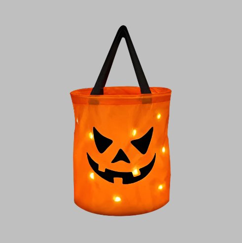 Verlichte Pompoen Snoepzak Halloween met LED Verlichting 3 Lichtmodi Kinderfeest Decoratie Trick or Treat | Sulvida