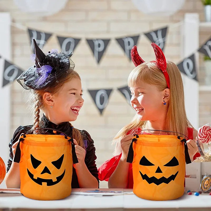 Verlichte Pompoen Snoepzak Halloween met LED Verlichting 3 Lichtmodi Kinderfeest Decoratie Trick or Treat | Sulvida