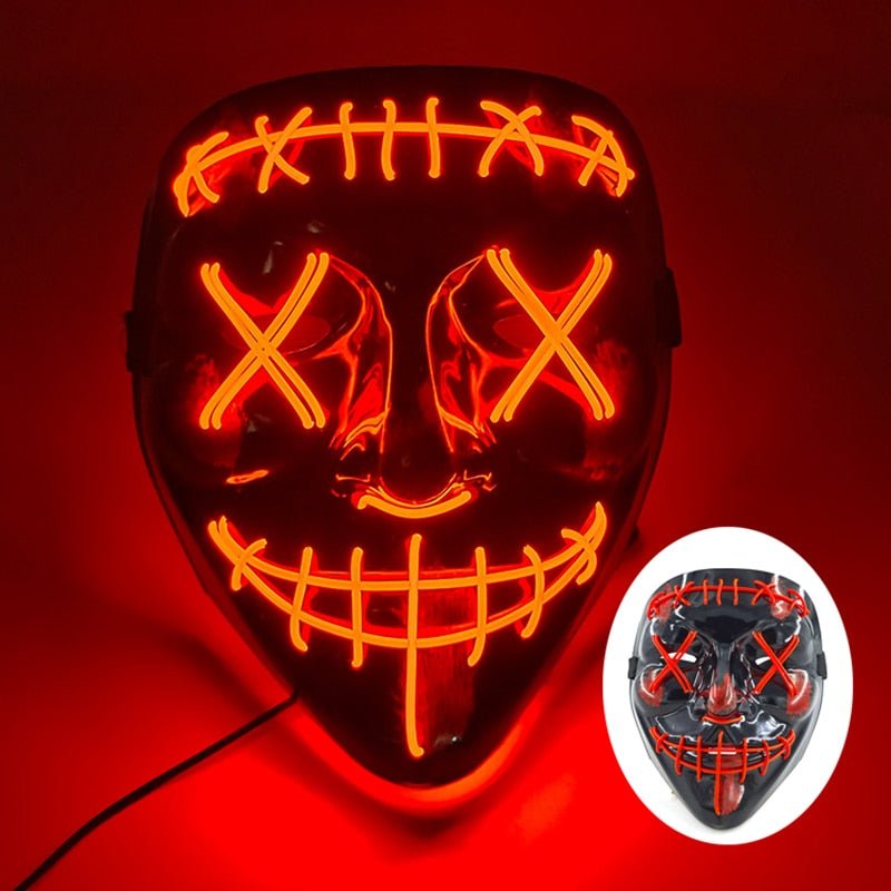 Oplichtend Masker voor Feest Halloween Cosplay Festival Volwassenen met LED Verlichting en Kleureffect | Sulvida
