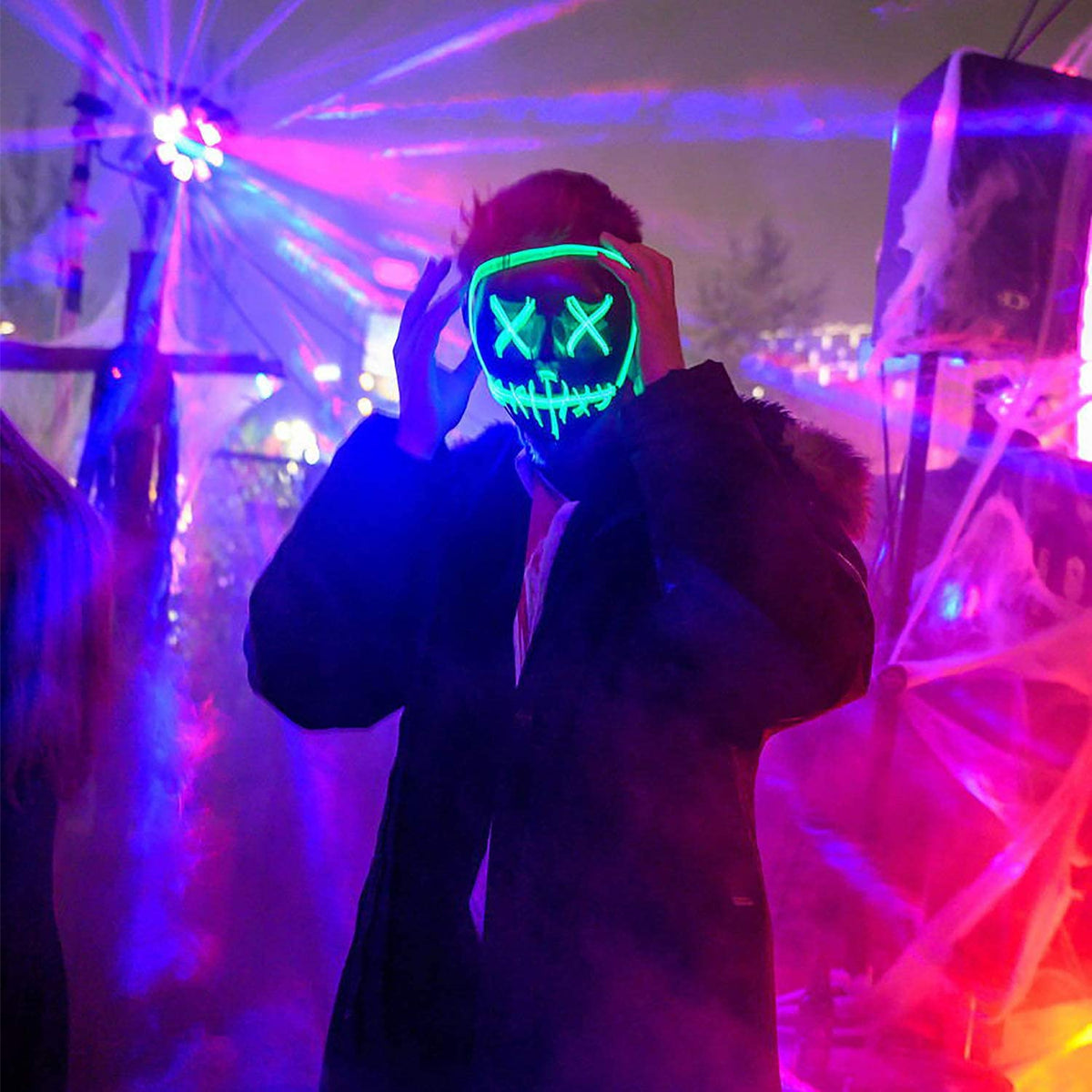 Oplichtend Masker voor Feest Halloween Cosplay Festival Volwassenen met LED Verlichting en Kleureffect | Sulvida