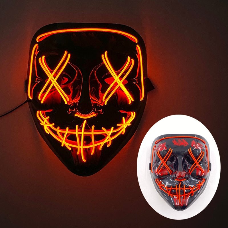 Oplichtend Masker voor Feest Halloween Cosplay Festival Volwassenen met LED Verlichting en Kleureffect | Sulvida