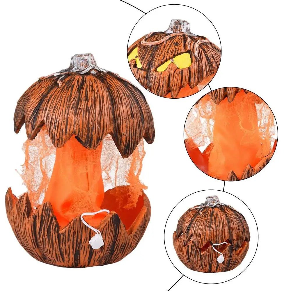 LED Pompoen Decoratielamp met Mond Beweging Halloween Sfeerverlichting Binnen Herfst Tafellamp Decoratie | Sulvida